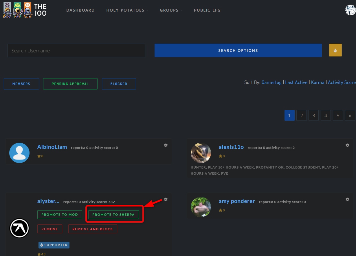 Add / Set Group Sherpas the100 Help Desk